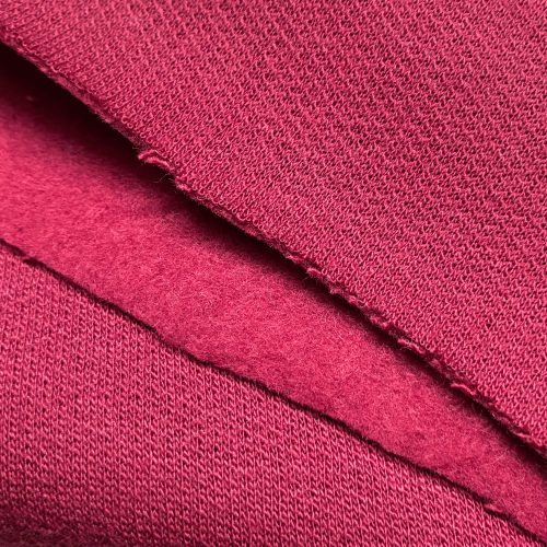 Dzianina dresówka drapana bordo
